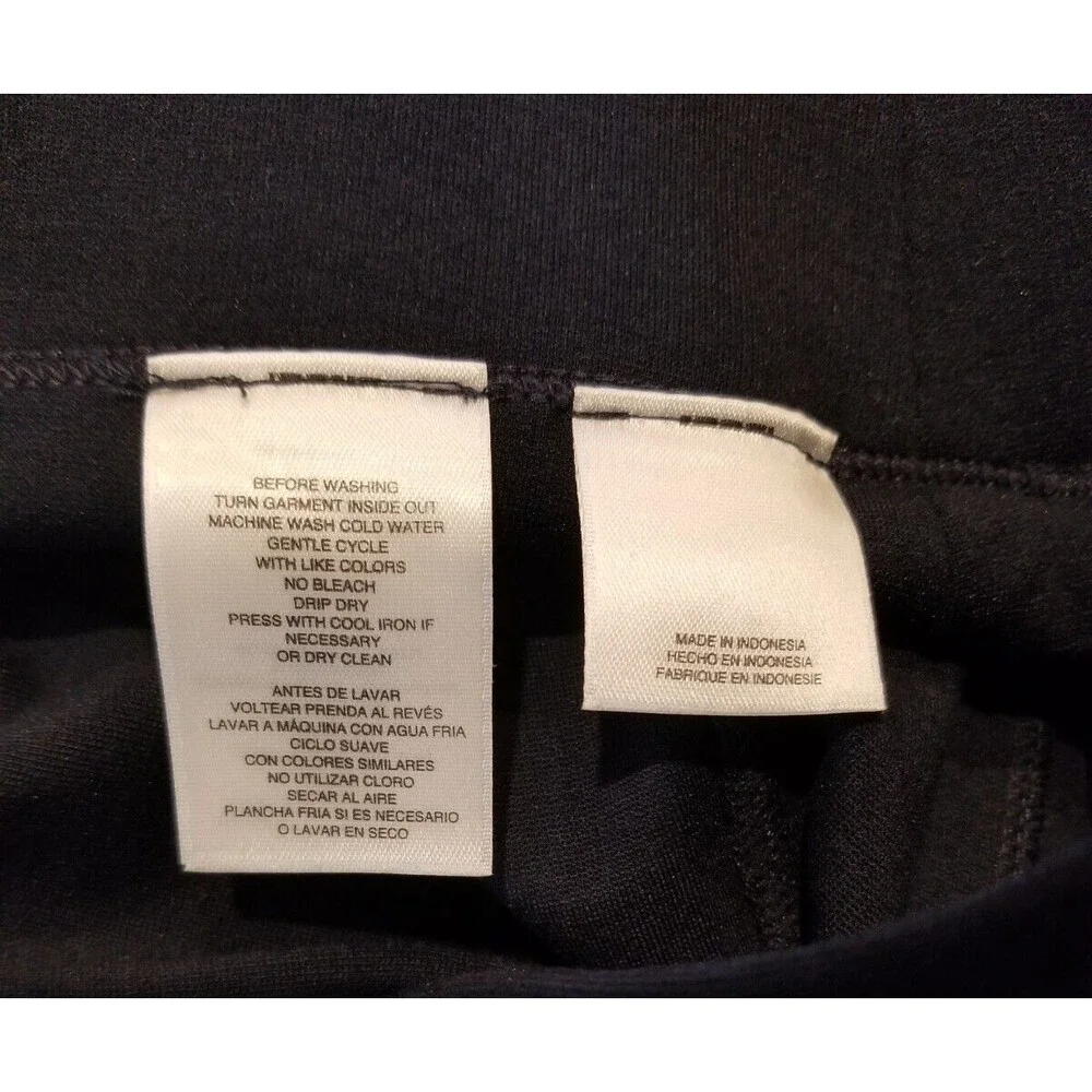 Nine West Women's Pants Stretch Deep Blue Metal Logo Tag Wide Waist Size PXL